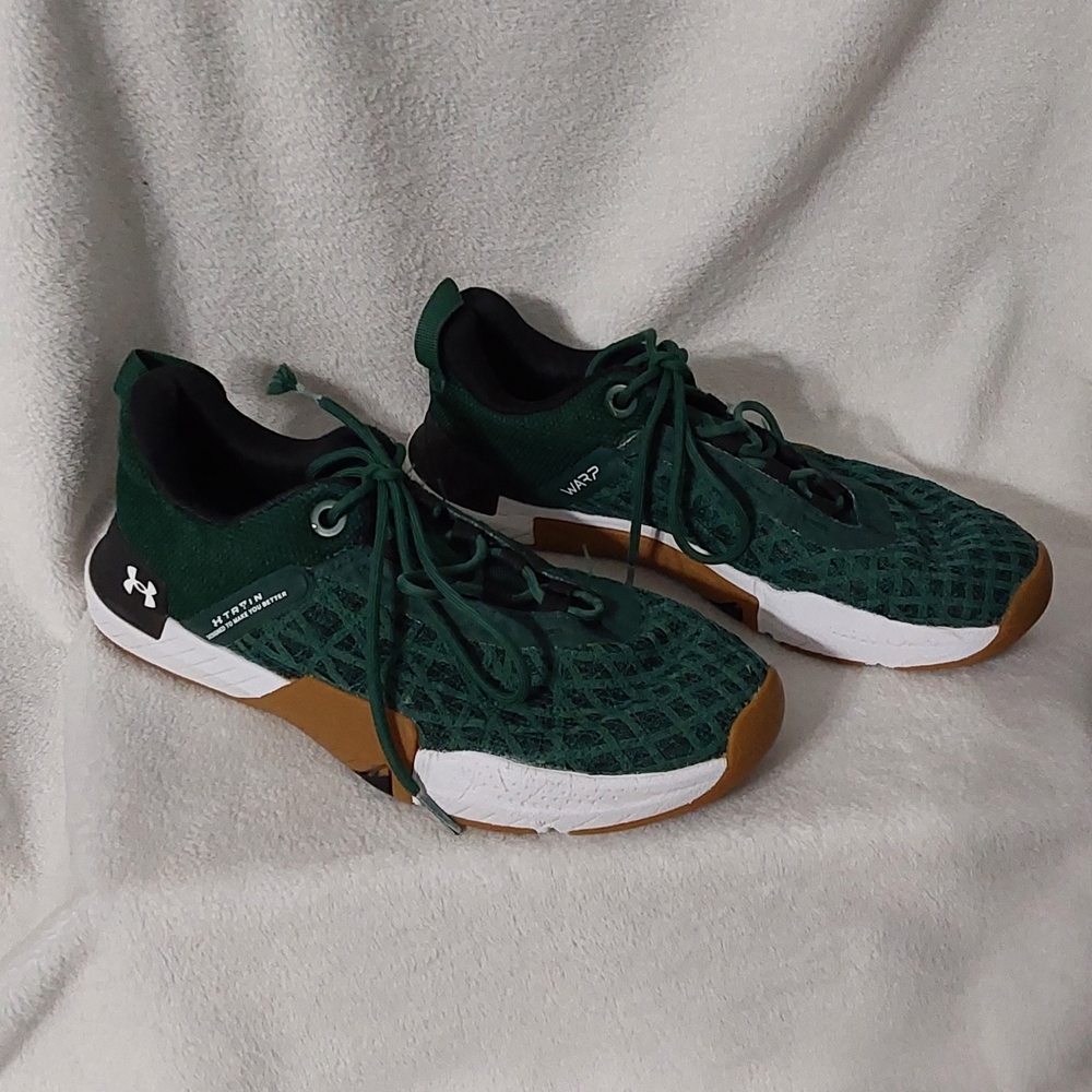 Under Armour Tribase Reign 5 Training Shoes Men Size 9 Green GUC